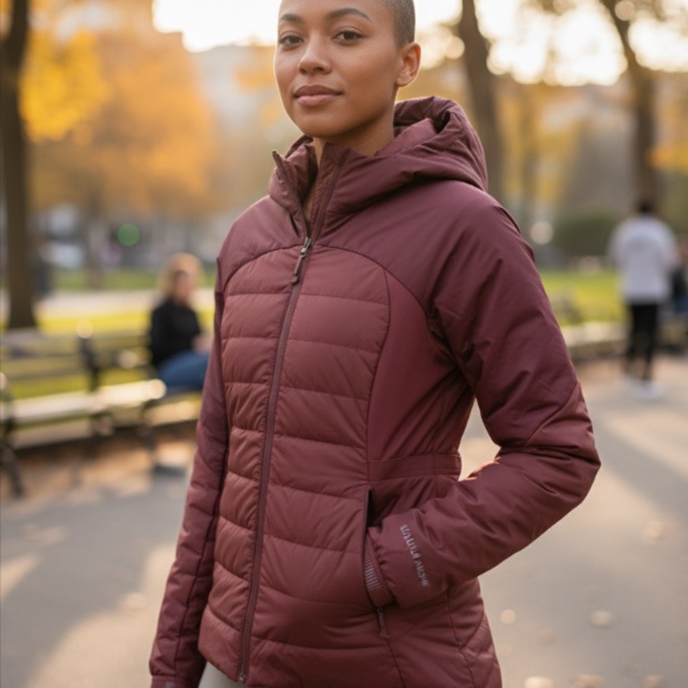 Lululemon Down For It All Puffer Jacket Maroon Size 10